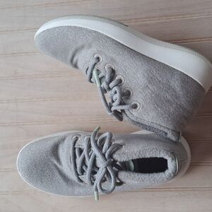Allbirds Runner-Up Mizzels Hi-Top Merino Wool Sneakers Grey Mint Water Resistant